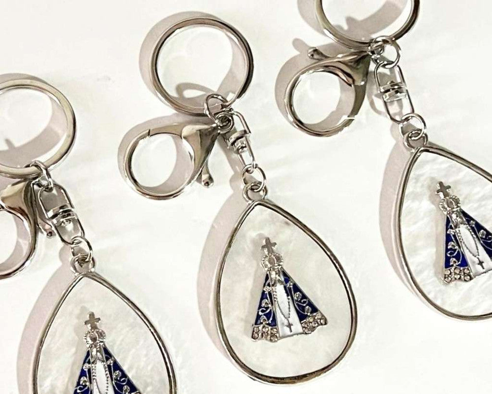 SILVER STAINLESS STEEL DROP O. LADY APPARITIONS – Set of 12