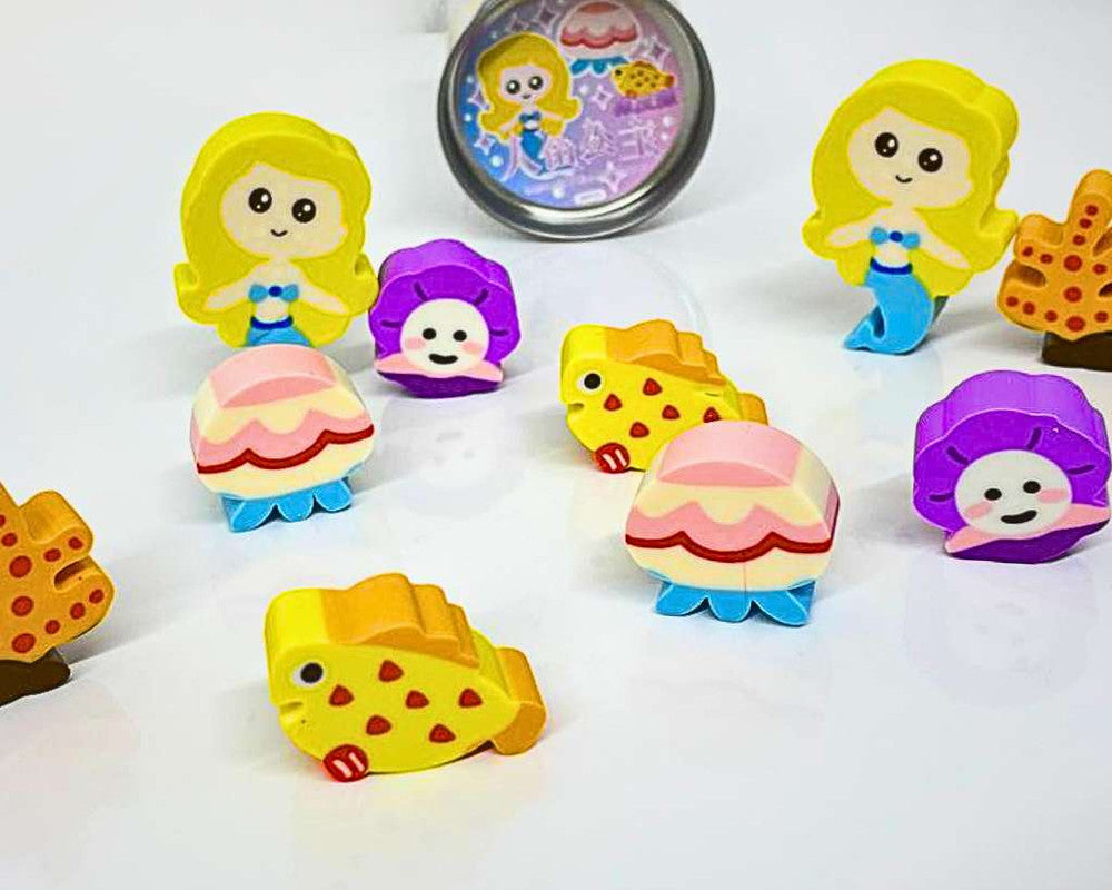 MERMAID ERASER- Set of 12