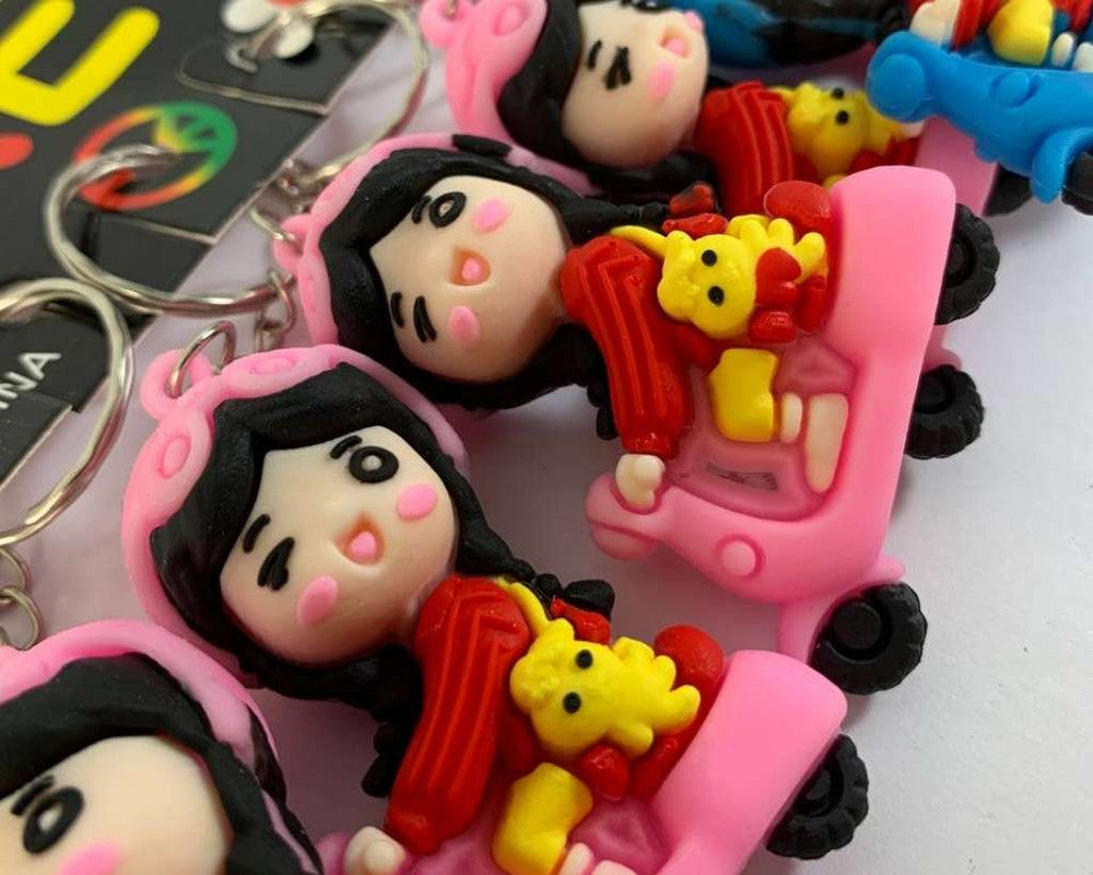 kEYCHAIN GIRL MOTORCYCLE – Set of 12