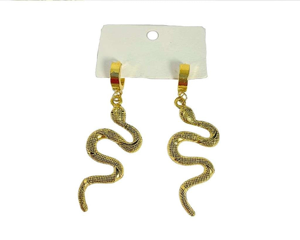 GOLDEN EARRING LARGE SNAKE – Set of 12