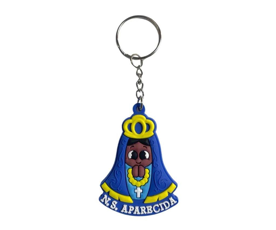 BLUE KEYCHAIN OUR LADY APPARITION WITH CROWN – Set of 12