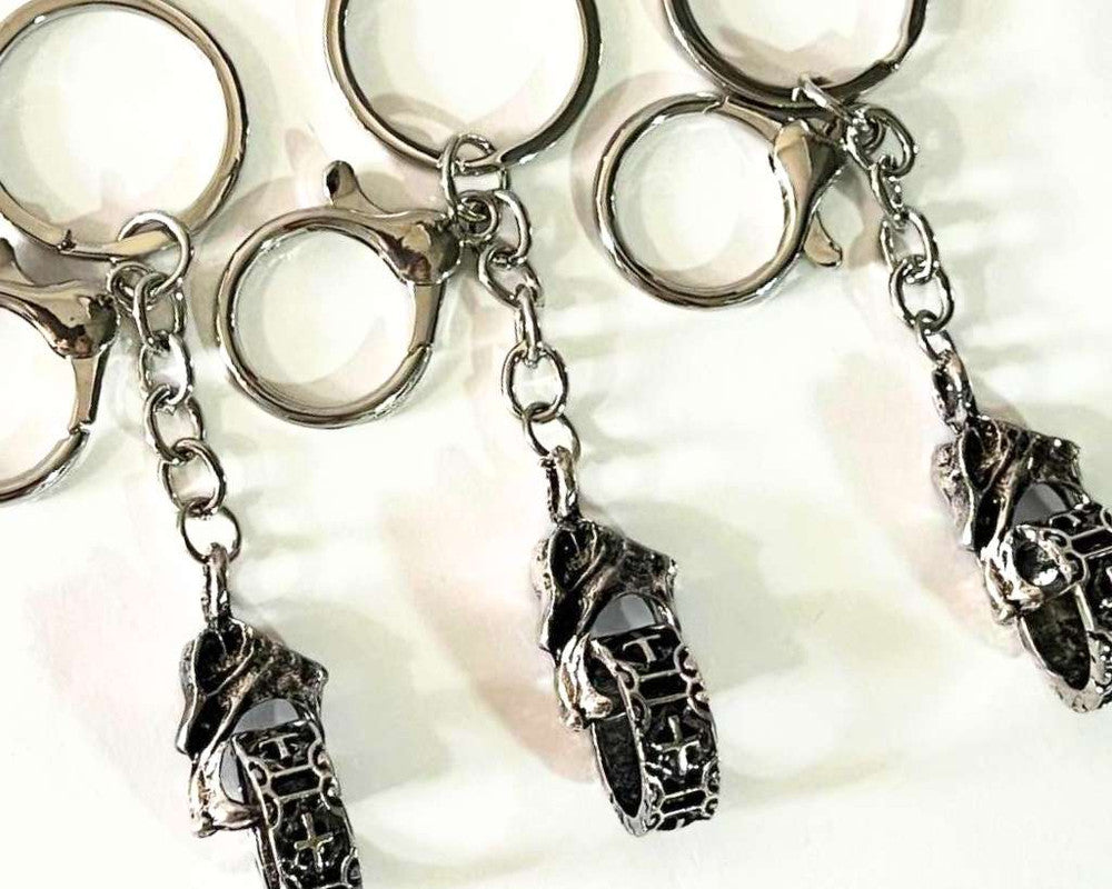 SILVER STAINLESS STEEL WOLF WITH RING –12