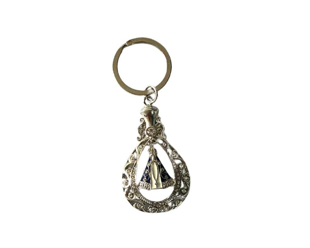 SILVER KEYCHAIN BOTTLE O. LADY APPARITIONS – Set of 12