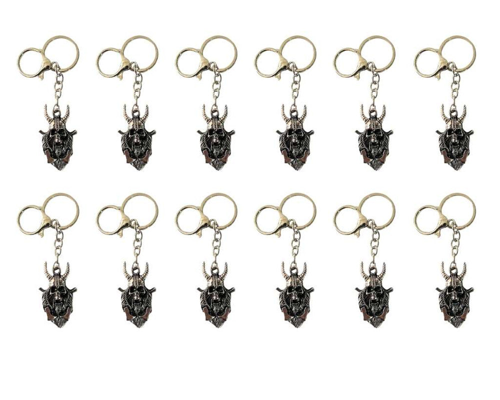 SILVER STAINLESS STEEL SKULL – Set of 12