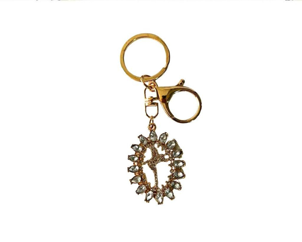 GOLDEN KEYCHAIN FAITH STONES – Set of 12