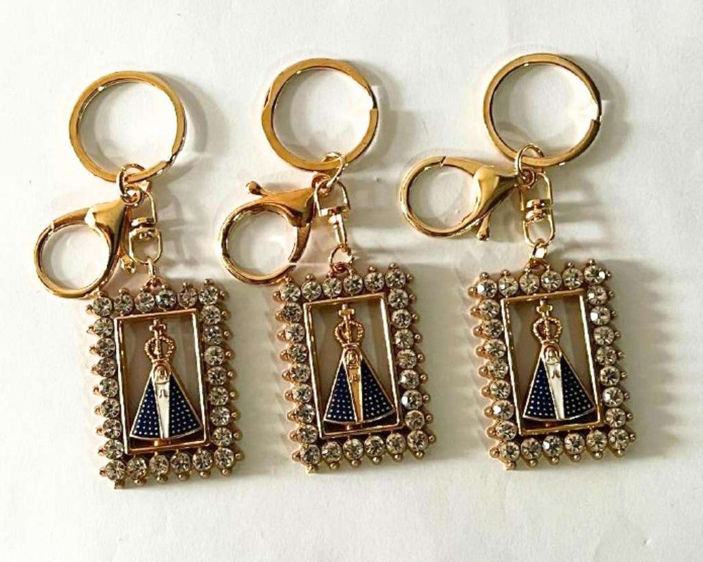 GOLDEN KEYCHAIN SQUARE O. LADY APPARITIONS –Set of 12