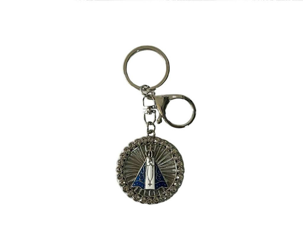SILVER STAINLESS STEEL CIRCLE O. LADY APPARITIONS WITH RHINESTONES- Set of 12