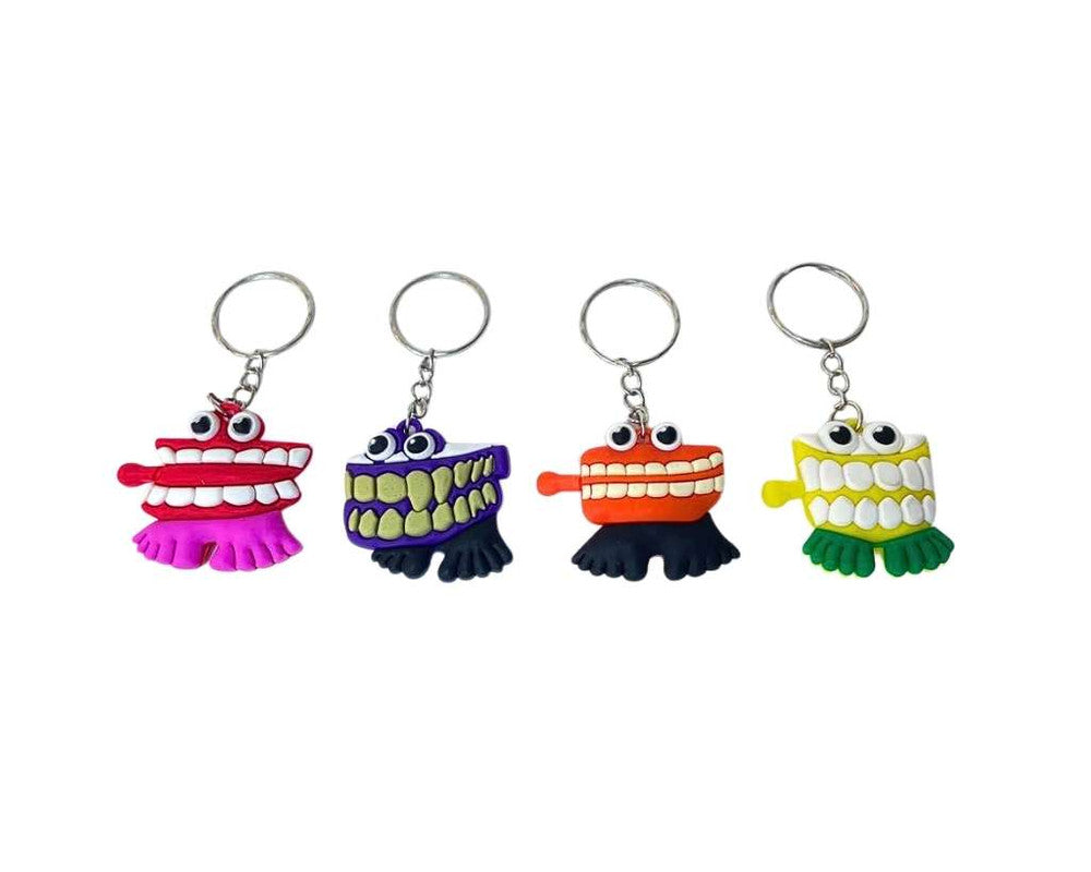 RUBBER COLORFUL SMILES KEYCHAIN - Set Of 12