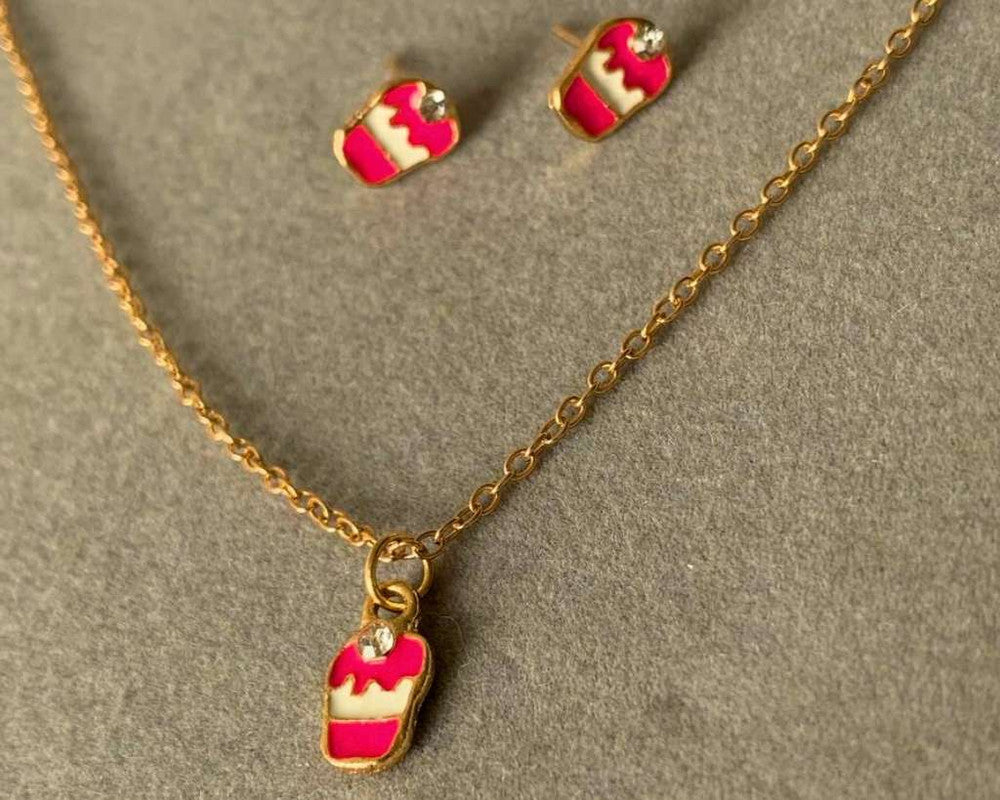 COLORFUL SET  EARRING AND  NECKLACE SHAKE-Set of 12