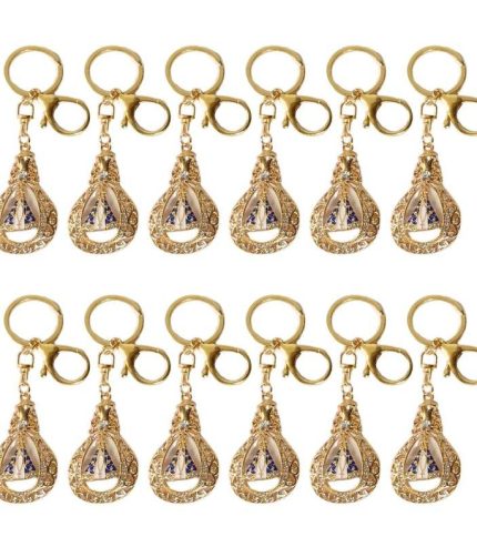 GOLDEN KEYCHAIN BOTTLE  O. LADY APPARITIONS-Set of 12