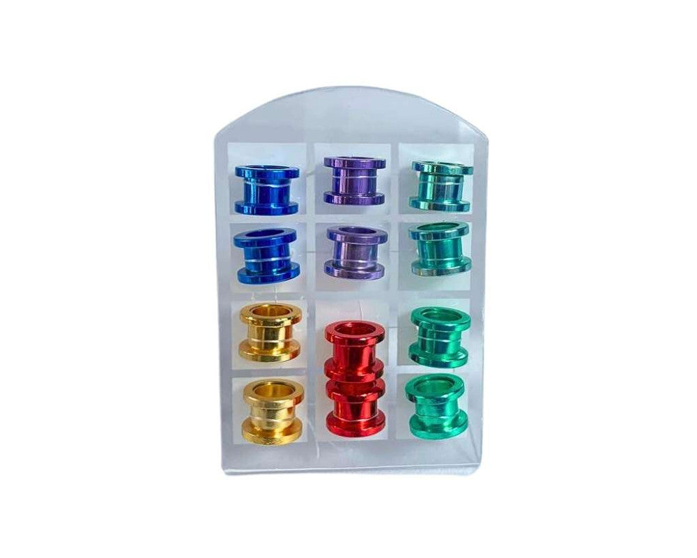 Stainless Steel  Ear Plugs Kit Tunnels Gauges Stretcher Piercings  Size 10mm- 10 pack
